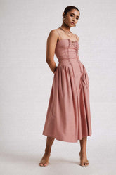 Corset Sun Dress - Pink
